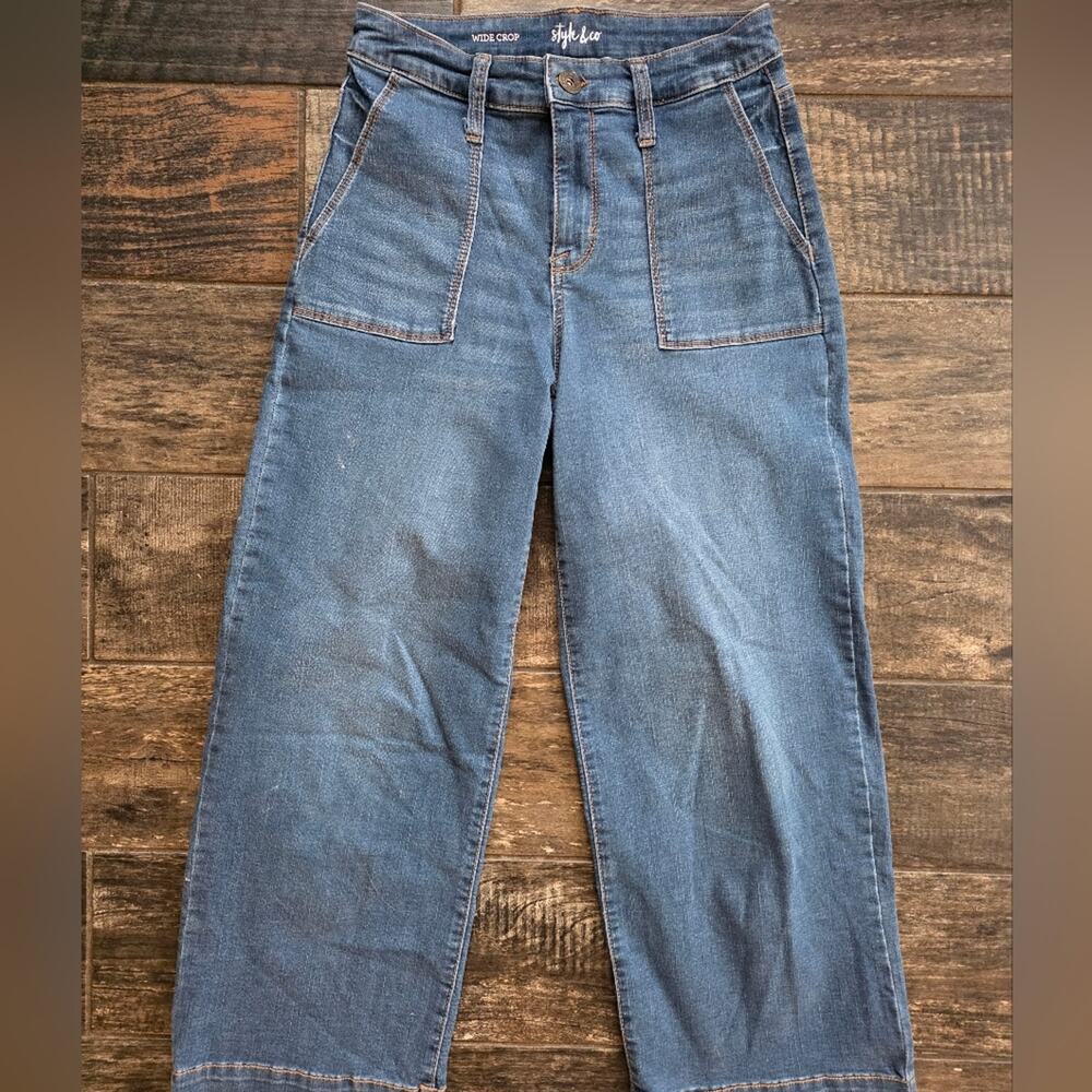 #577 Style & Co. Flare Jeans in Classic Blue